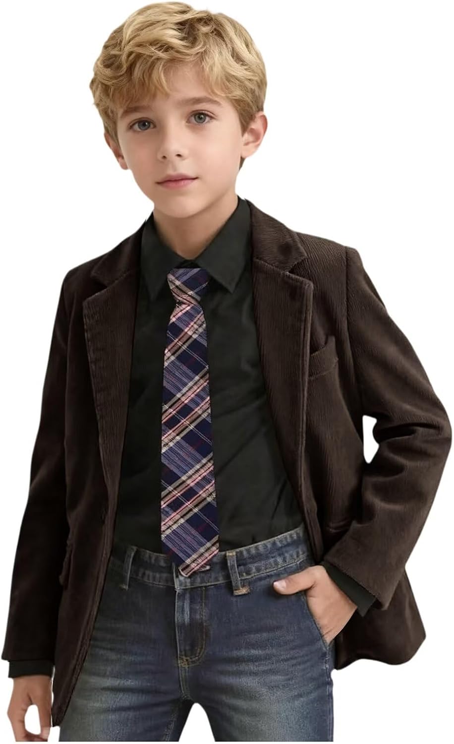 ORBITRAY 2-14 Years Boy's Corduroy Blazers First Communion Jacket Tuxdos for Boys Formal Evening Dress Blazer COB038
