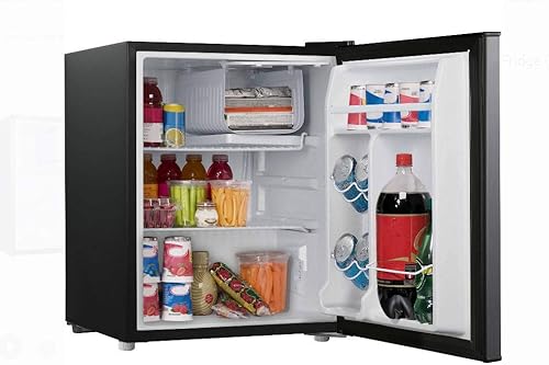 Refrigerador de dormitorio compacto de aspecto inoxidable de 2.7 pies cúbicos