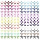 YLMUSU 144 Pcs 1.2'' Star Hair Clips - 24 Colors Metal Non-Slip Snap Hair Clips, Colorful Star Clips y2k, Stars Hair Barrettes for Women and Girls