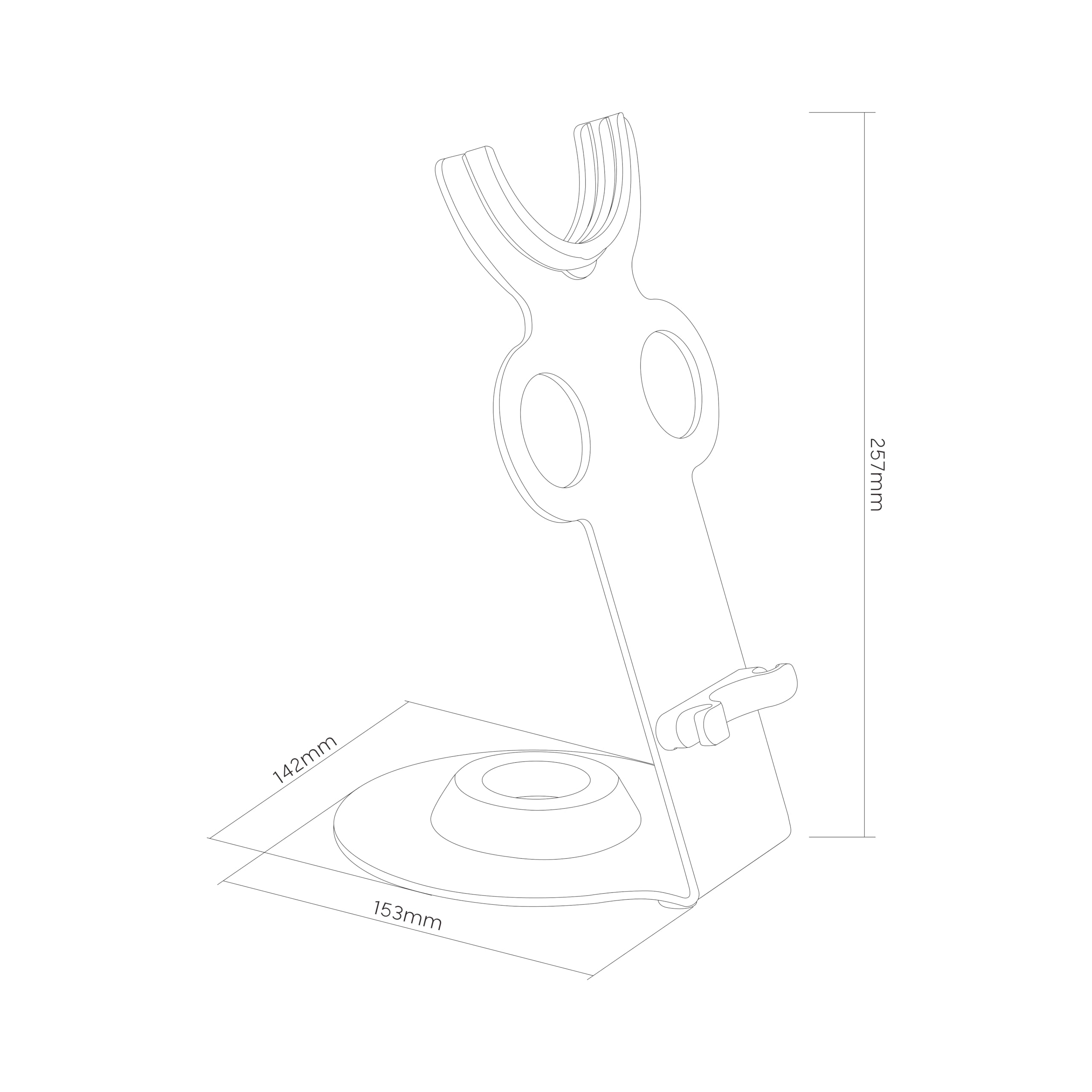 PureMounts® Uchwyt na suszarkę do włosów do Dyson® Supersonic, mocowanie magnetyczne, zarządzanie kablami, podkładka silikonowa, czarny