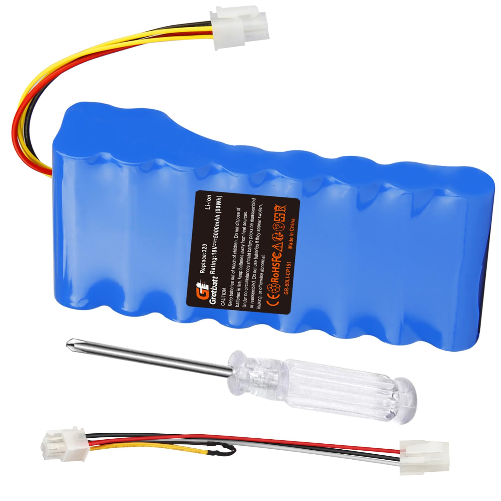 Batterie de Rechange 18 V 5,0 Ah pour Robot Tondeuse Automower 320, 330X, 420, 430, 440, 450X, 520, 550, Remplacement pour Batterie 580 68 33-01,580 68 33-02.