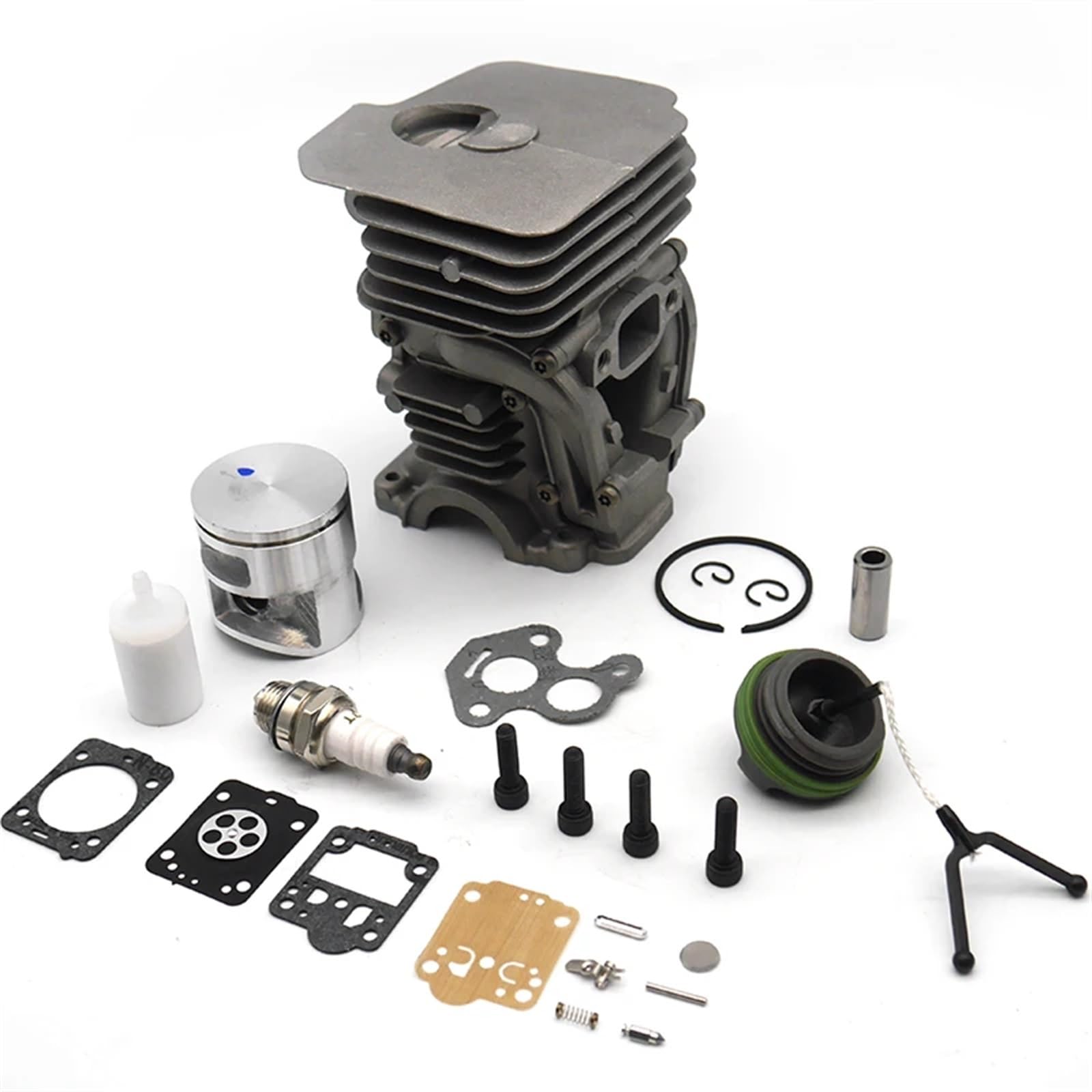 Zestaw śrub do korka wlewu paliwa 41MM cylindra tłokowego Husqvarna, 435 435E 440 440E II Garden Chainsaw Replacement Part Tłok cylindra do maszyn ogrodowych