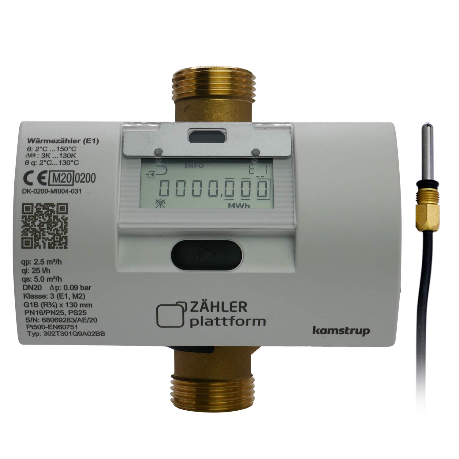 Ultraschall Wärmezähler MULTICAL® 303 Eichung 2026 Qn 2,5 m³/h, BL 130 mm, TF Ø 5,2