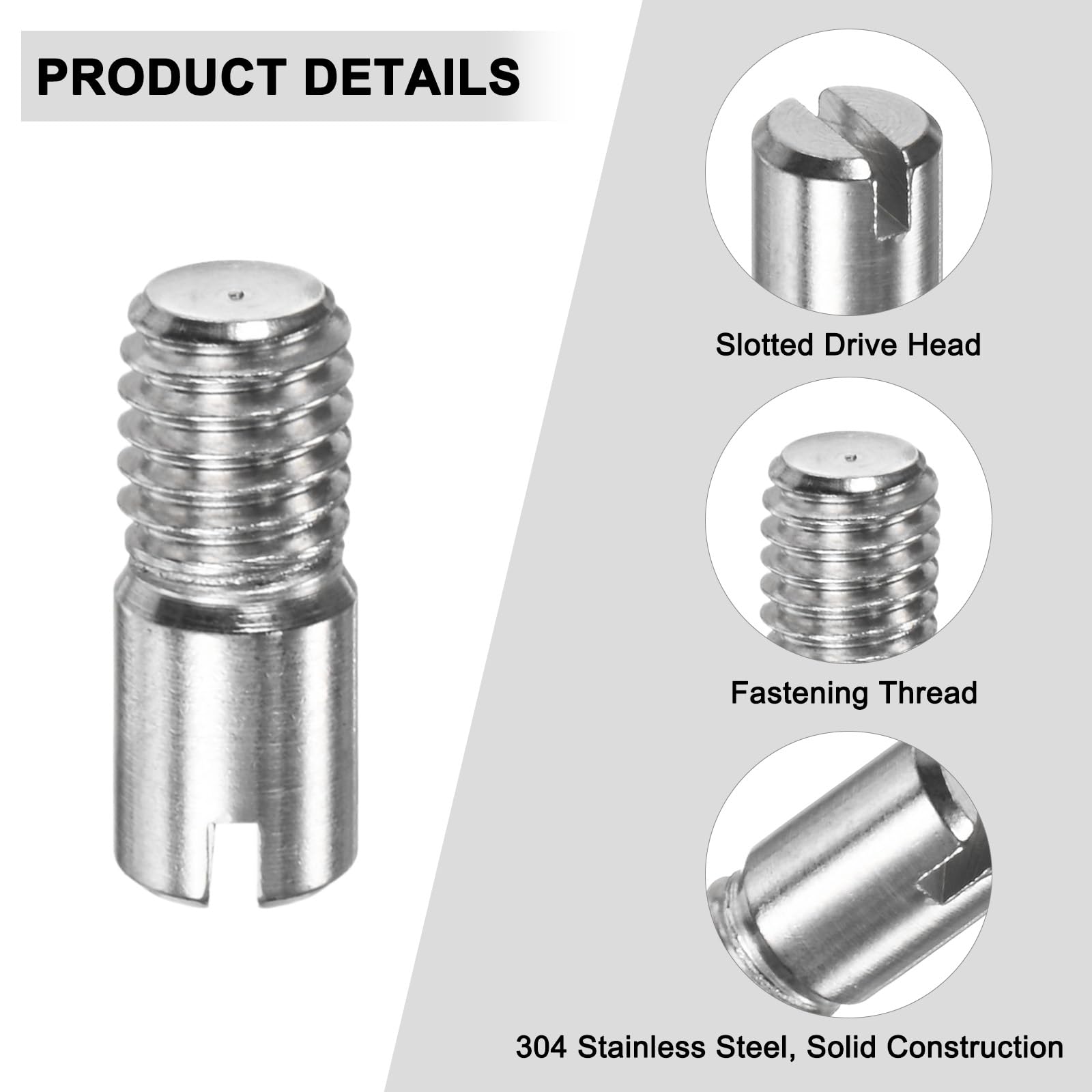 M METERXITY 20-Pack M6 x 16mm Slotted Cylindrical Pin Dowel - Image 2