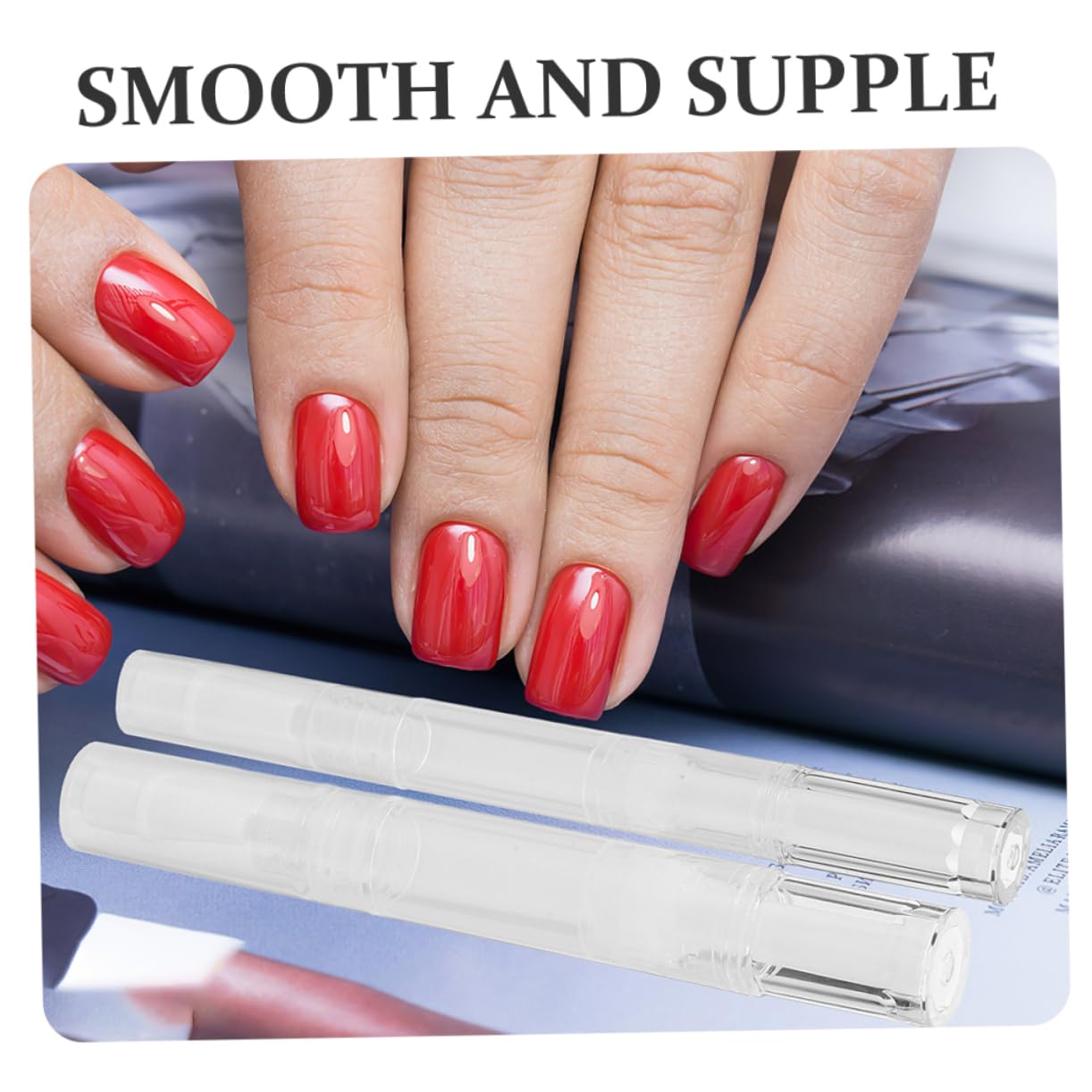 Outanaya 60pcs Nail Oil Pens Cuticle Oil Applicators Brush Tip for Nail Art Portable Leak Design for Convenient Use