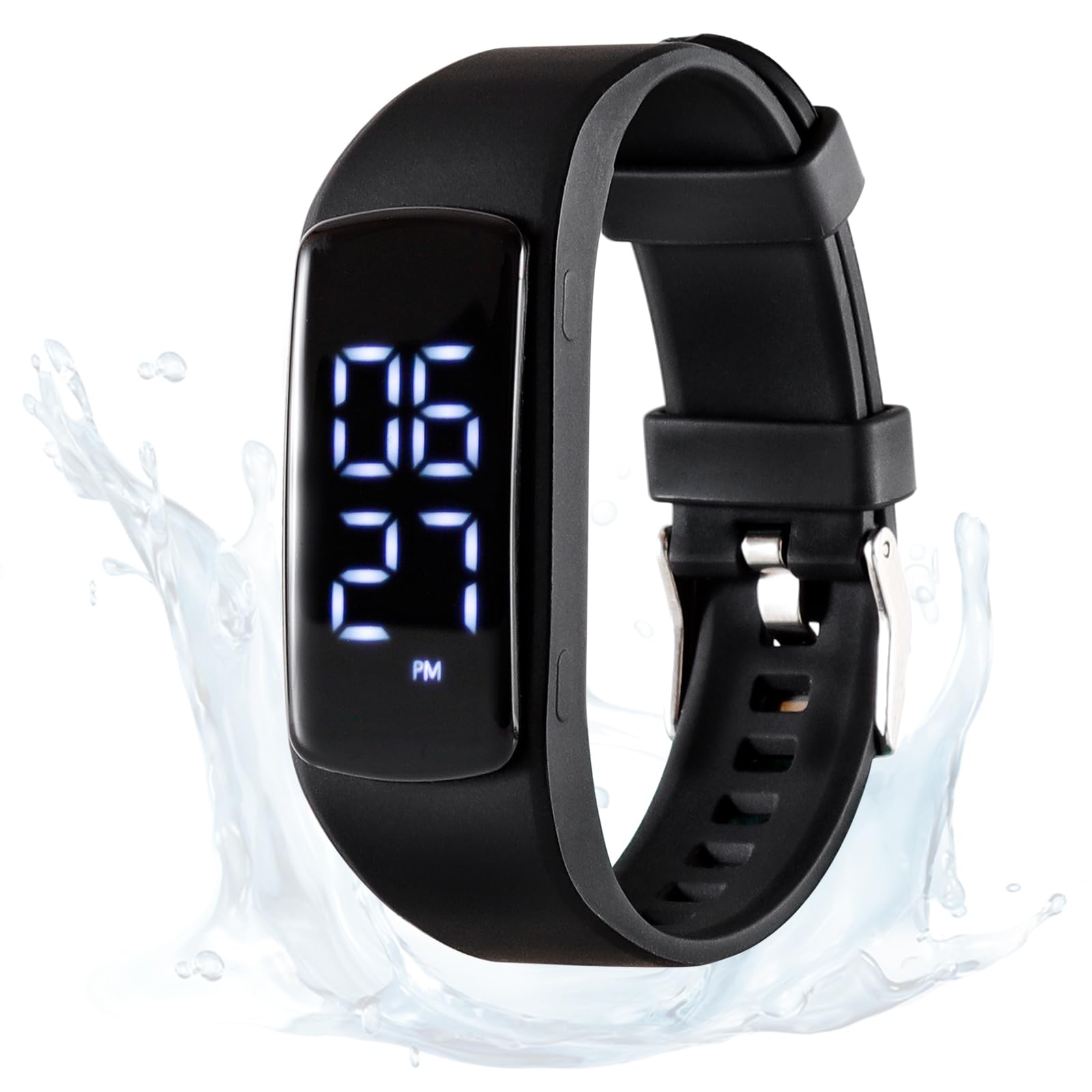 Schrittzähler Uhr Ohne Handyverbindung, IP68 wasserdichte, EPERSU Fitness Tracker Armband Kalorienzähler für Kinder, Männer, Frauen, Ohne App, Ohne Bluetooth, für Sauna & Schwimmen