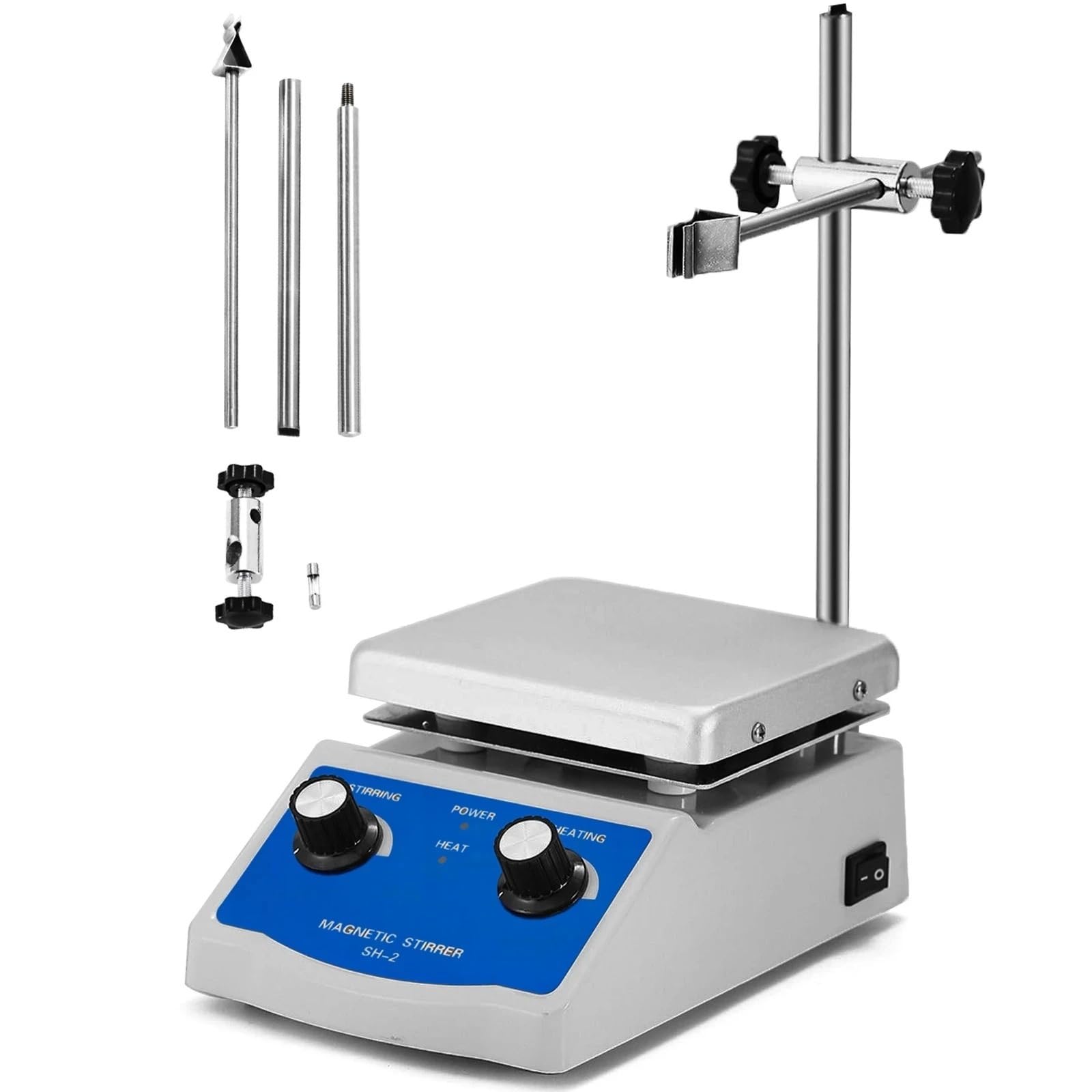 Centrifuga Miscelatore for liquidi da 1000 ml e 2000 PRM, agitatore magnetico con piastra riscaldante 12 x cm, 380 °C, for laboratorio di ricerca, istruzione medica sanitaria chimica