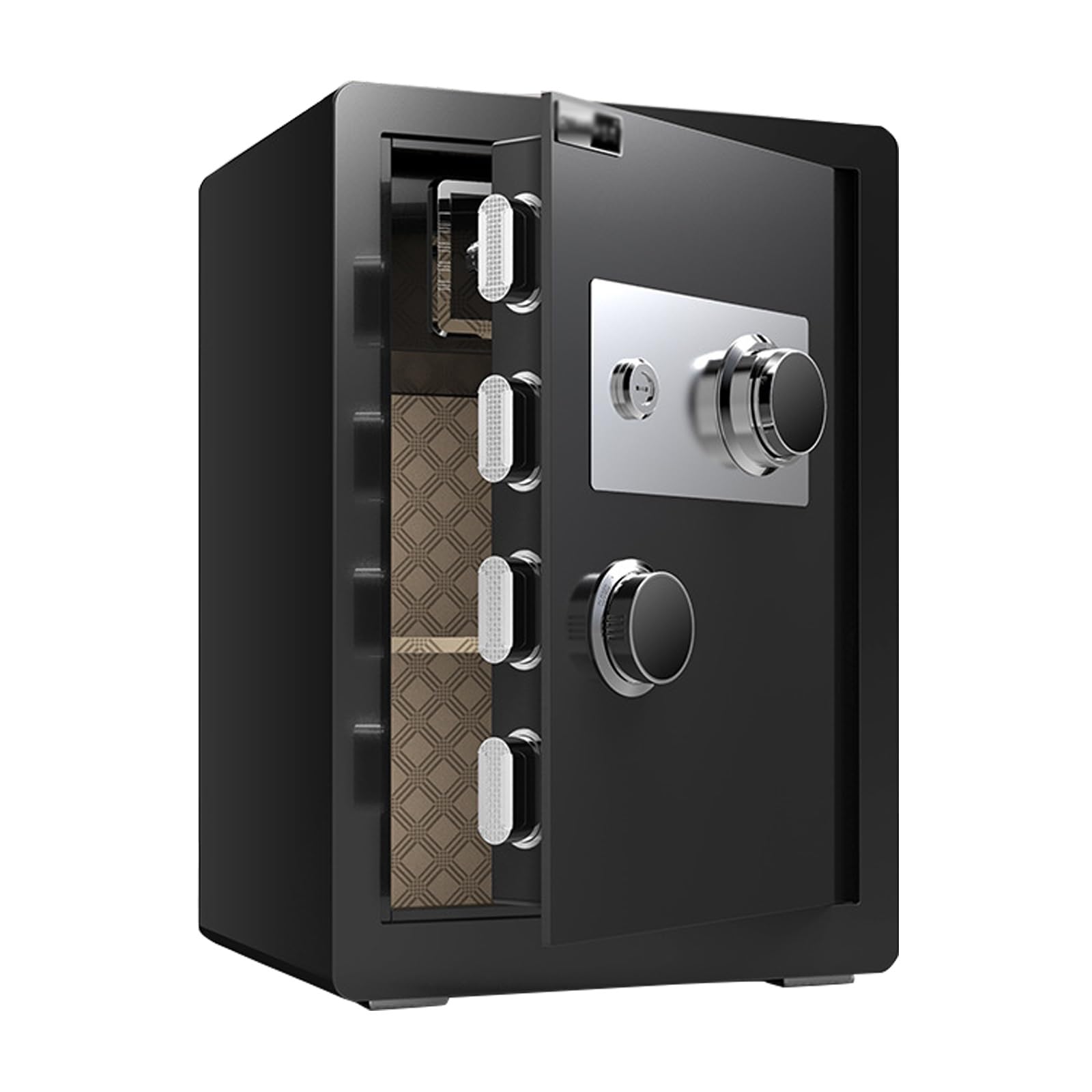 IEOWY Combination Safe Lock Box ， Mechanical Dial with Key Security for Home, Office, and Hotel Use - Fireproof Large Safebox