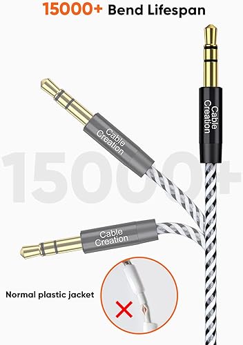Miniatura 7 de CableCreation - Cable de extensión de auriculares de 0.138 pulgadas (0.071 in), cable de extensión de audio estéreo macho a hembra de 6 pies y 0.138