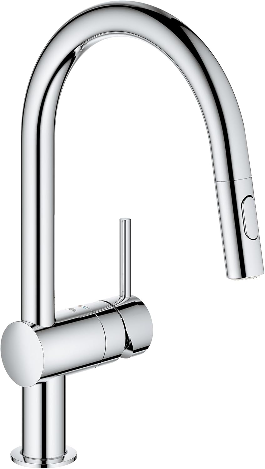 GROHE 31378003 Minta Pull-Out Kitchen Faucet with sprayer Chrome Chrome Touch
