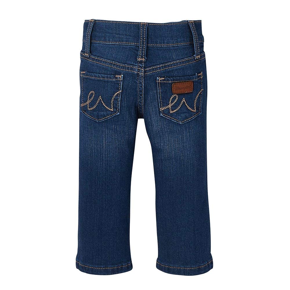 Wrangler Baby Girls Skinny Jean, Medium Blue, 24 Mo