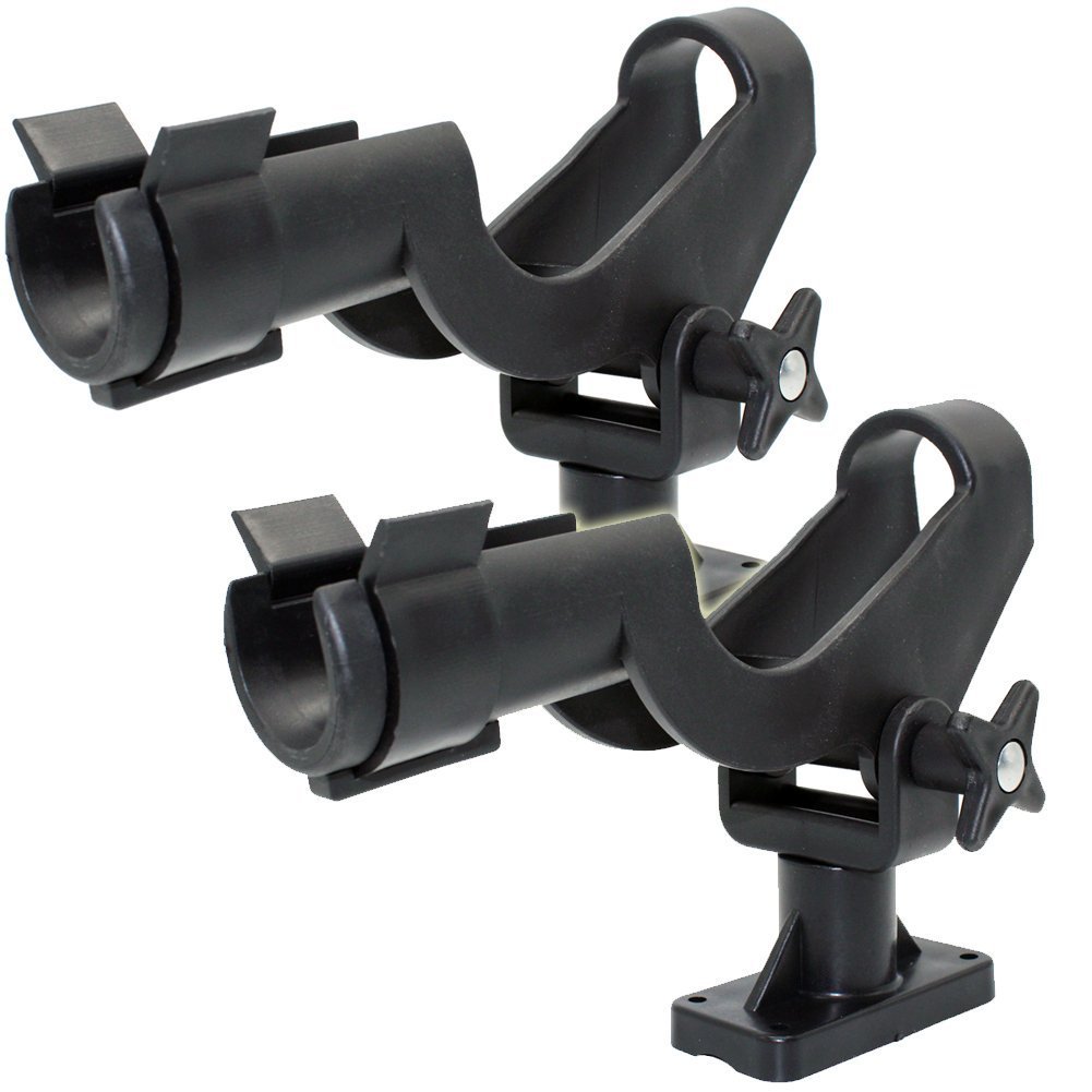 Fishing Rod Holder for Boat Kayak with Large Clamp Opening 360 Degree Adjustable Fishing Rod Racks Folding Rod Pole Holder (RH50-2PCS) — image 1