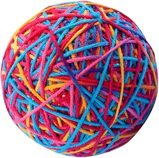 BESTOYARD Self-Happy Ball Kitten Teething Toys for Indoor Cats cat Scratch Kitten Chewing Balls cat Teasing Toy pet Scratch Ball cat chew Toys cat Squeaky Ball Play Ball Plush The Bell