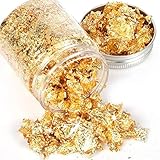 【Goldfolie Verpackung】-- Jede Flasche Goldfolie Papier Flakes 10 g. Sie können die Farbe und Menge nach Ihren Wünschen auswählen. Diese Shinny Leaf Flakes sind für Sie.