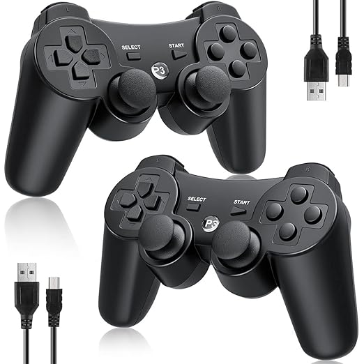 OKHAHA Controller 2 Pack for PS3 Wireless Controller for Sony Playstation 3