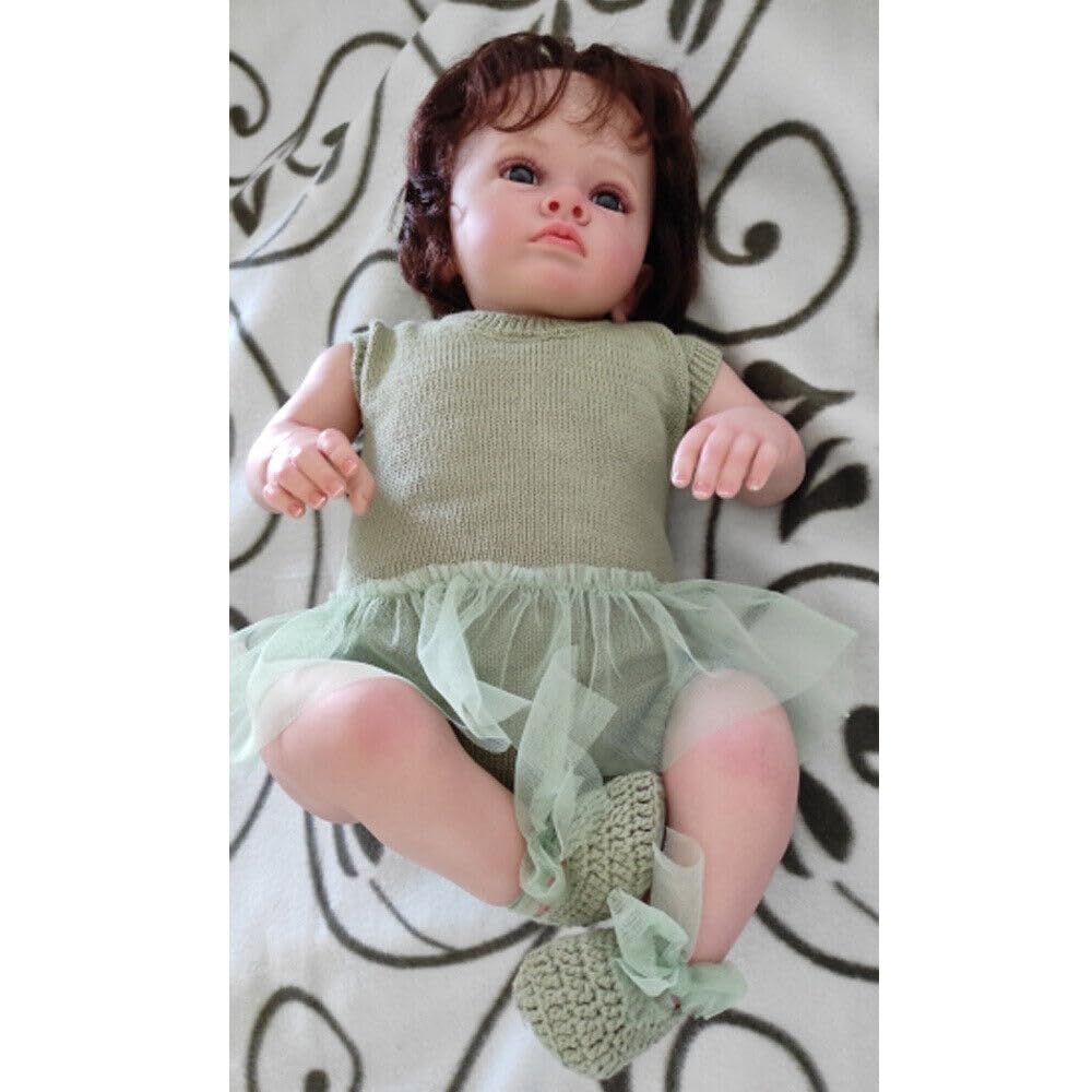 リボーンドール　笑顔の赤ちゃん人形 青白ストライプ 約40cm Amazon | Protow リボーンドール 58cmリアルな 笑顔赤ちゃん人形