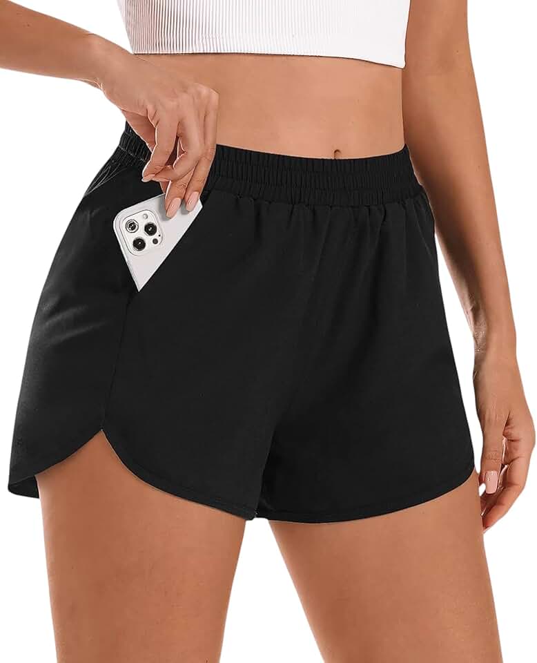 Short TACTEL FEMININO com bolso Corrida Academia Praia Verão 661