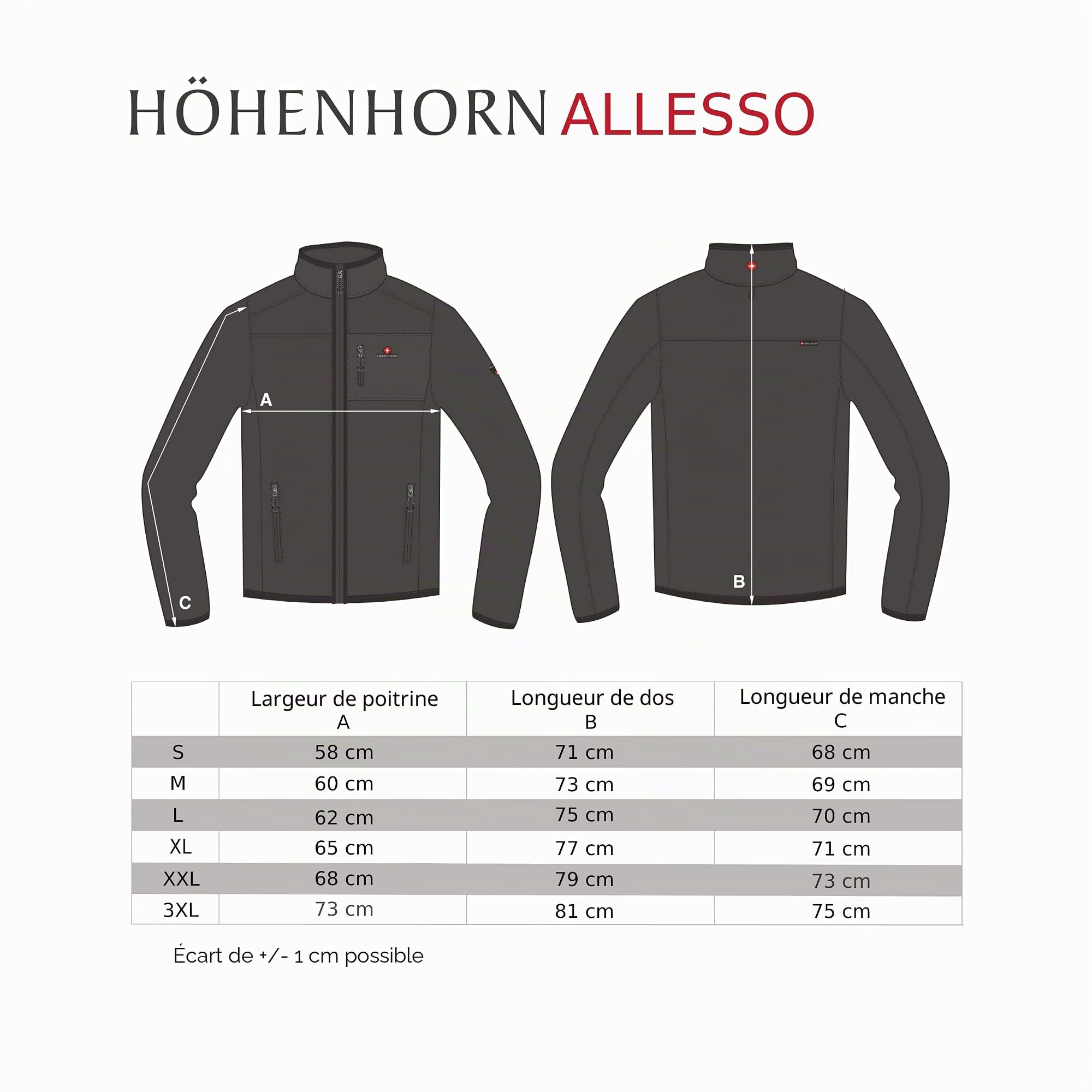 Höhenhorn Allesso Hommes Veste d'hiver Doublée Parka