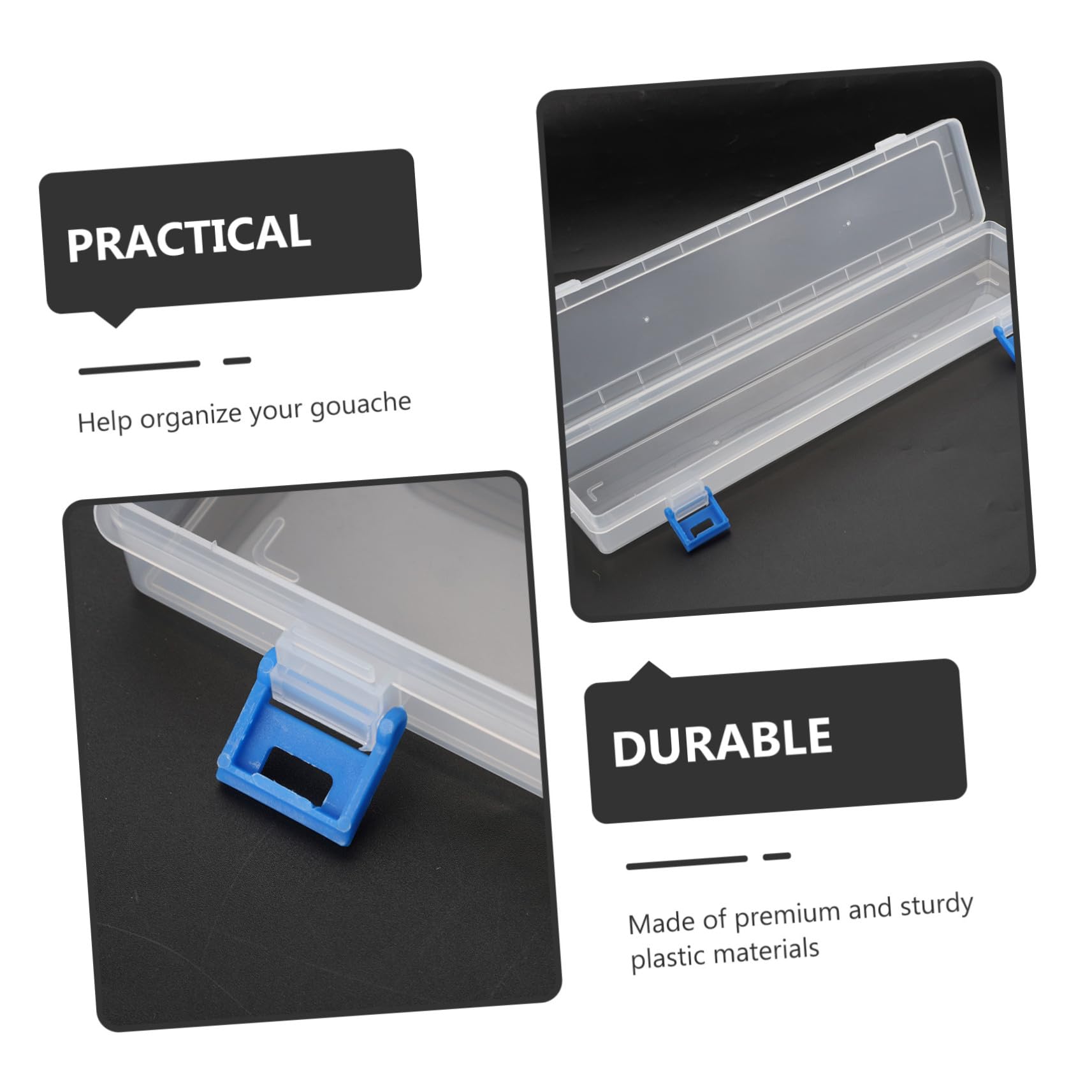 NOLITOY Estuche Transparente Almacenamiento y Organización Portátil Grande para Pinceles de Pintura Acrílica y Acuarela para Estudiantes y Artistas en Escuela y Hogar