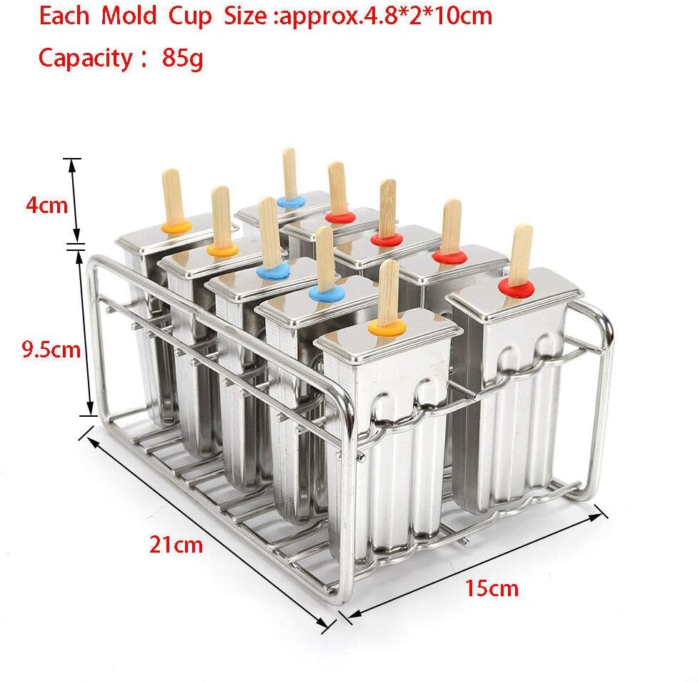 Edelstahl Ice Cream Stick Mould DIY Frozen Lolly Maker (30PCS) in