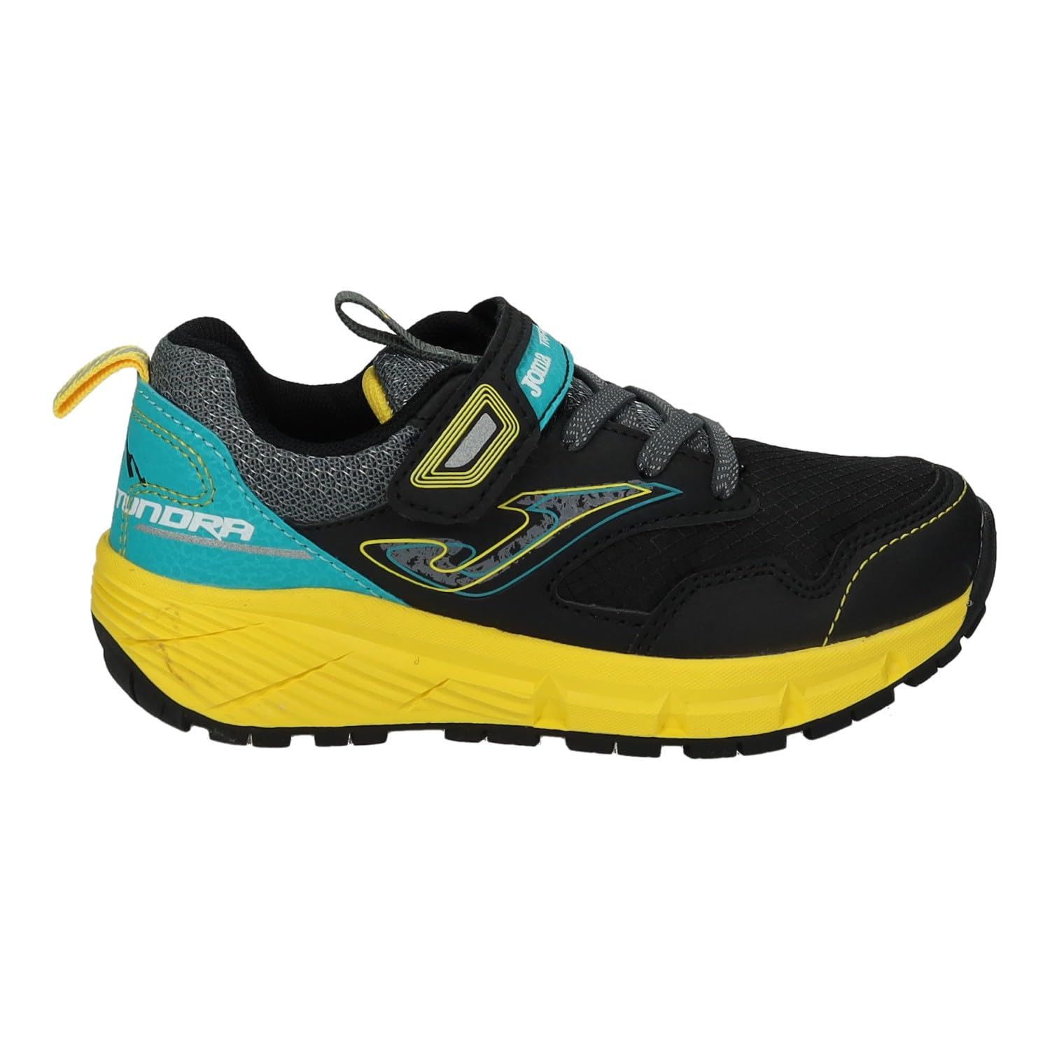 Joma JTUNS2501V Zapatillas Trail niño Tundra Cierre Adhesivo Cordones elásticos Negro Amarillo