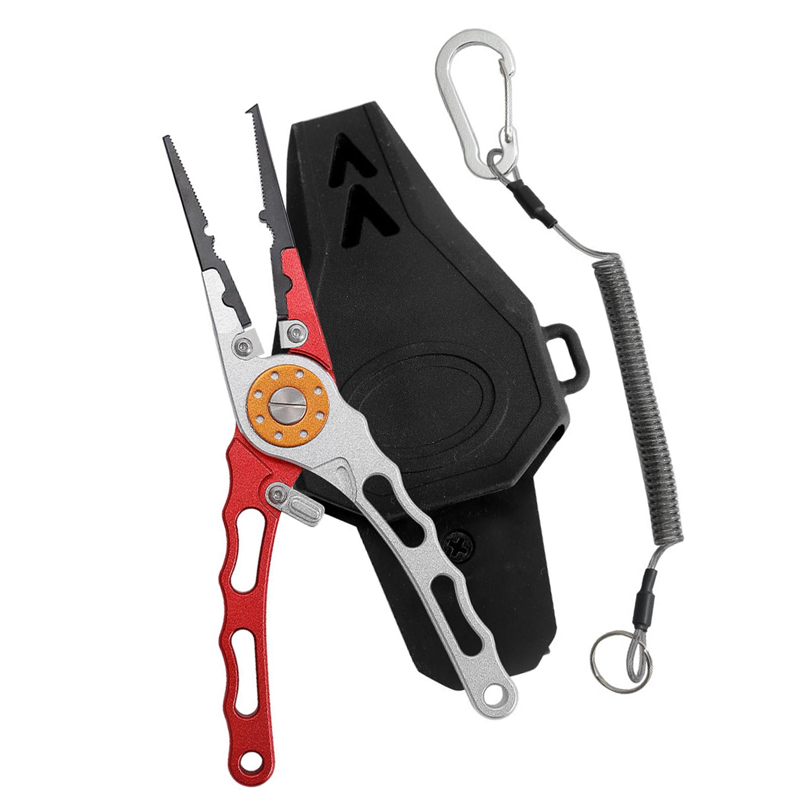 Pinze per attrezzi con clip per esche, in lega di alluminio, strumento per la rimozione e la taglierina, per acqua dolce e salata, attrezzatura da pesca pesante