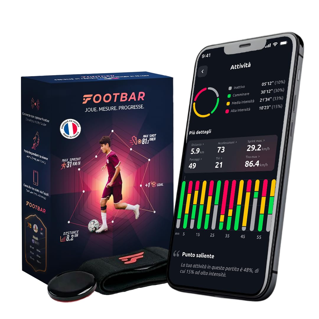 Footbar Meteor - Tracker Calcio: Analisi delle prestazioni, statistiche e stile di gioco. iOS e Android.