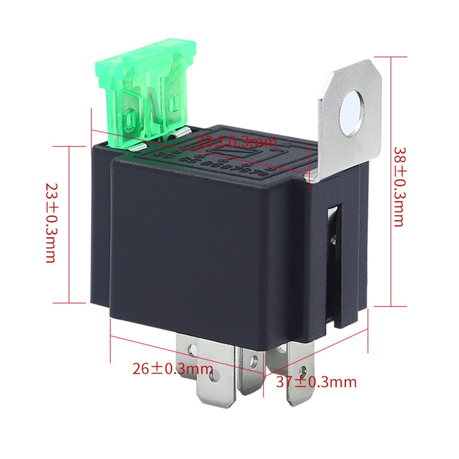 Accessoires électroniques 1 PC avec fusible relais 30A12V24V4 broches 5 broches relais automobile Pièces électroniques (Size : 24V 5P)