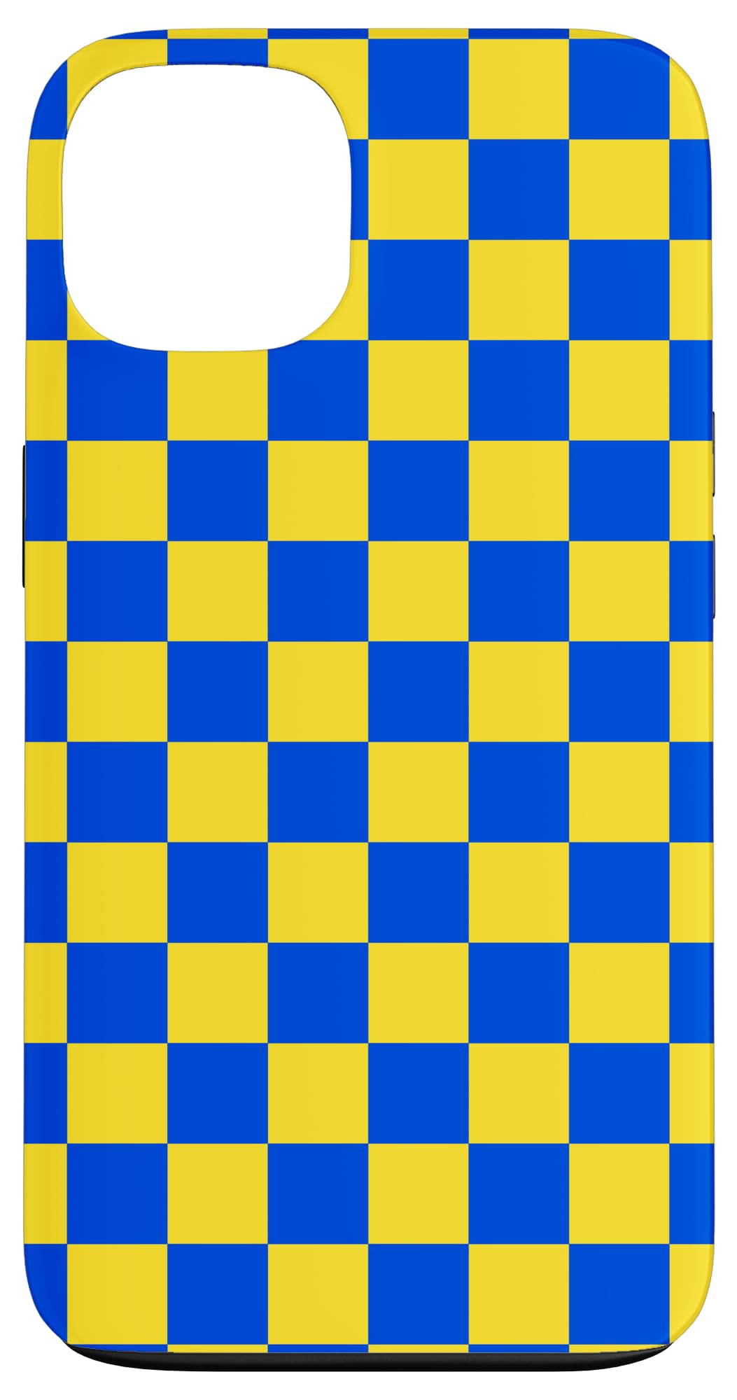 Checkerboard Checkered Checked Check Pattern Blue Yellow Case for iPhone 13