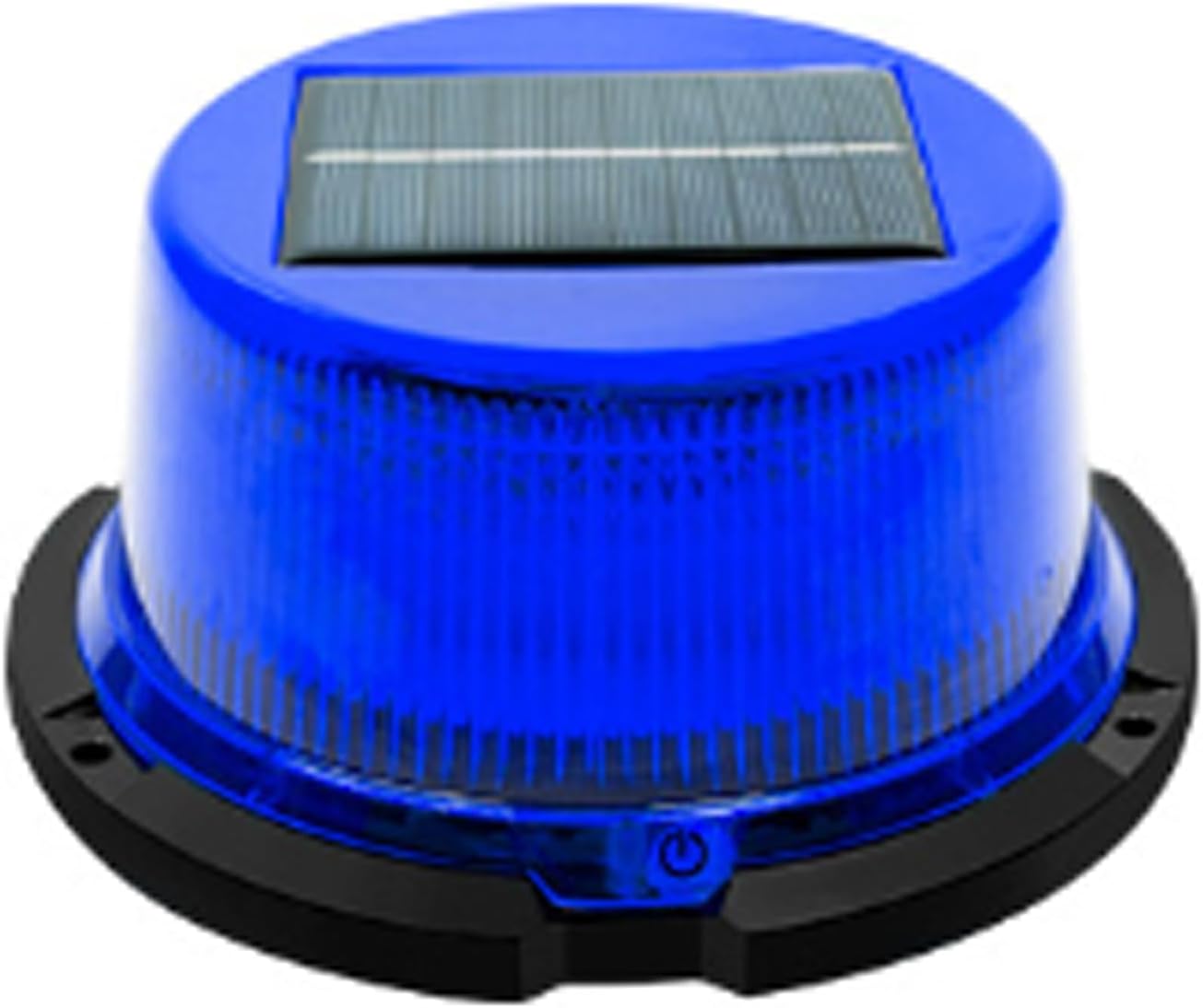 Aolyty Solar Strobe Warning Light, 360 Degree Rotating and Strobe Mode, Solar Safety Flash Light Waterproof, Strong Magnetic Base 3 Brightness Levels for Construction Site, Vehicle, Deck (Blue)