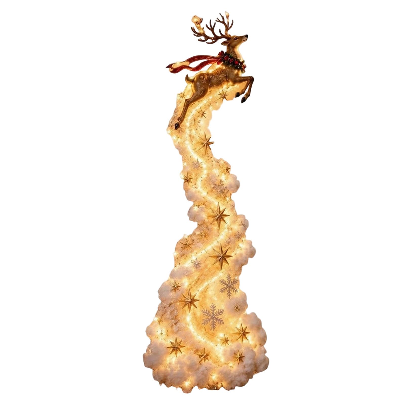Christmas Magic Trail Wall Light, Cascading Christmas Wall Decor，Christmas Decor with Warm White Glow Sparkling Cascading Snow Light for Home Office Store Decor A Little Xmas Magic