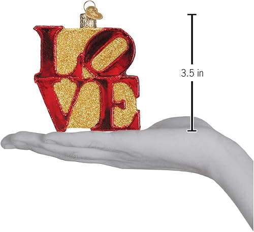 Miniatura 5 de Old World Christmas Adornos de cristal soplado de corazón para árbol de Navidad