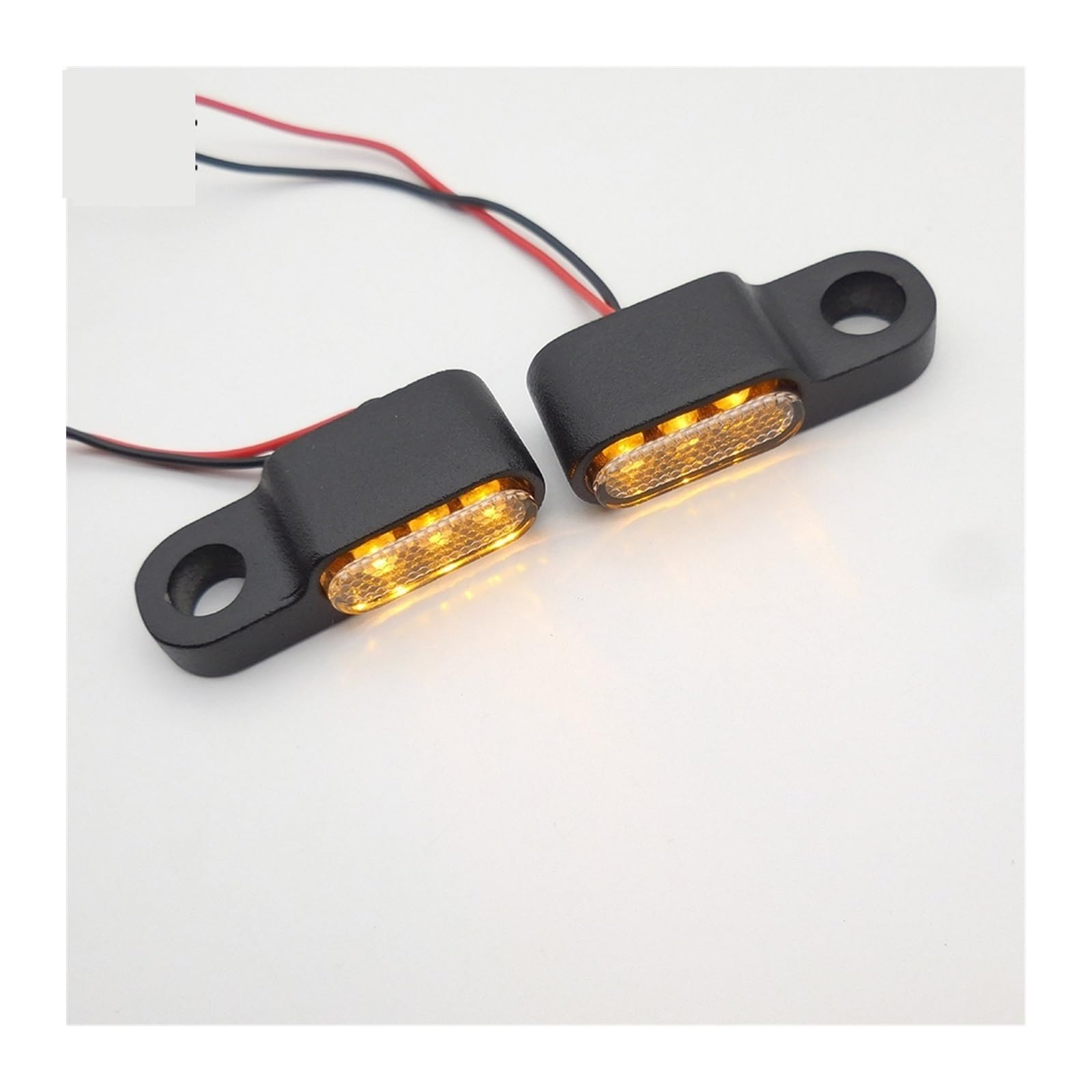 Intermitentes de moto Luces LED de para giro para motocicleta, luces intermitentes para manillar, lámpara 12V para accesorios para Scooter, 2 uds