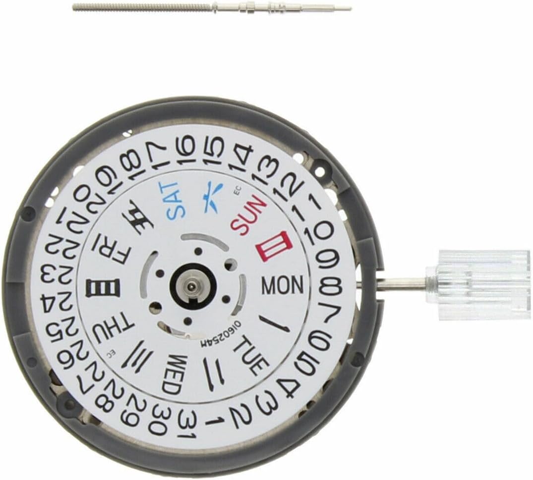 Ewatchparts Genuine Compatible With Seiko (Sii) NH36 NH36A Movement Automatic Day Date 3 White Date