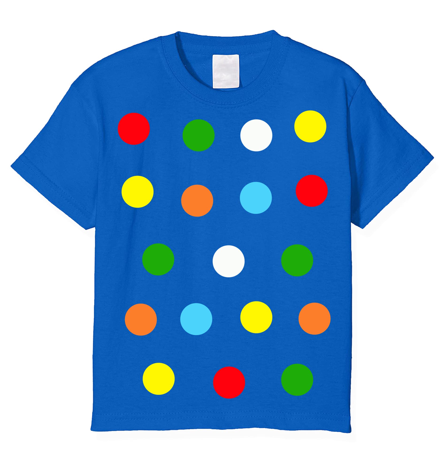 Zappatee Royal Blue Children's Coloured Spotty Dotty T Shirt Royal M