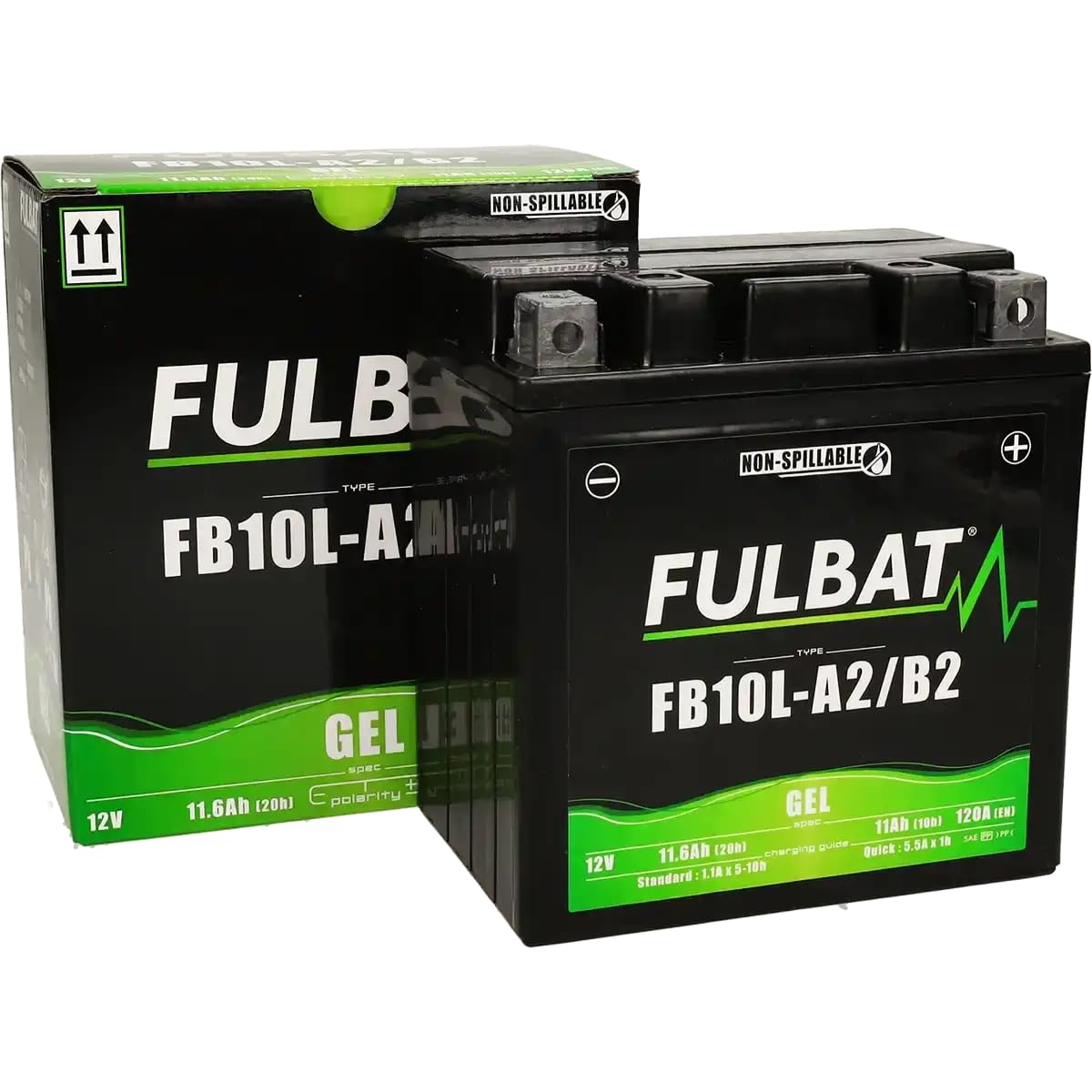 Batería De Gel FULBAT FB14L-A2 Para Gilera Nexus 500 2003-2012 - 12V 14Ah, Compatible Con YUASA