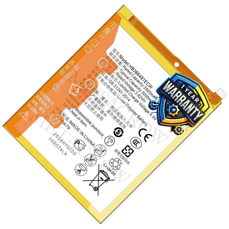 Image of Original HB366481ECW Battery Compatible for Honor 5C | 7A | 7C | 8 | 8 Lite | 9N | 9 Lite | Huawei P9 | P9 Lite (G9 Lite) | P10 Lite | P20 Lite Battery - (3000mAh) - 1 Year Warranty