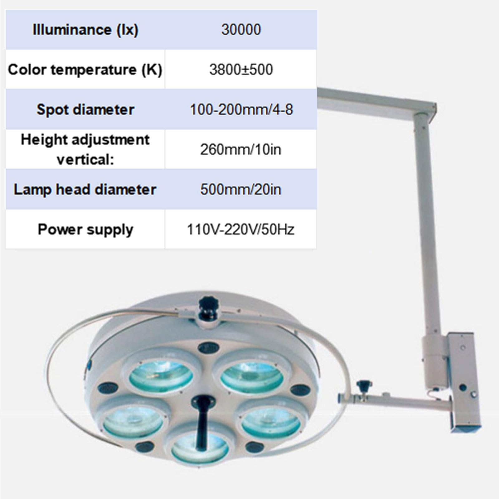 Lampa LED do Stomatologii i Jamy Ustnej, Sufitowa Lampa do Badań Medycznych, Lampa do Badań Chirurgicznych, Lampa Bezcieniowa, Lampa dla Zwierząt, Lampa Kosmetyczna