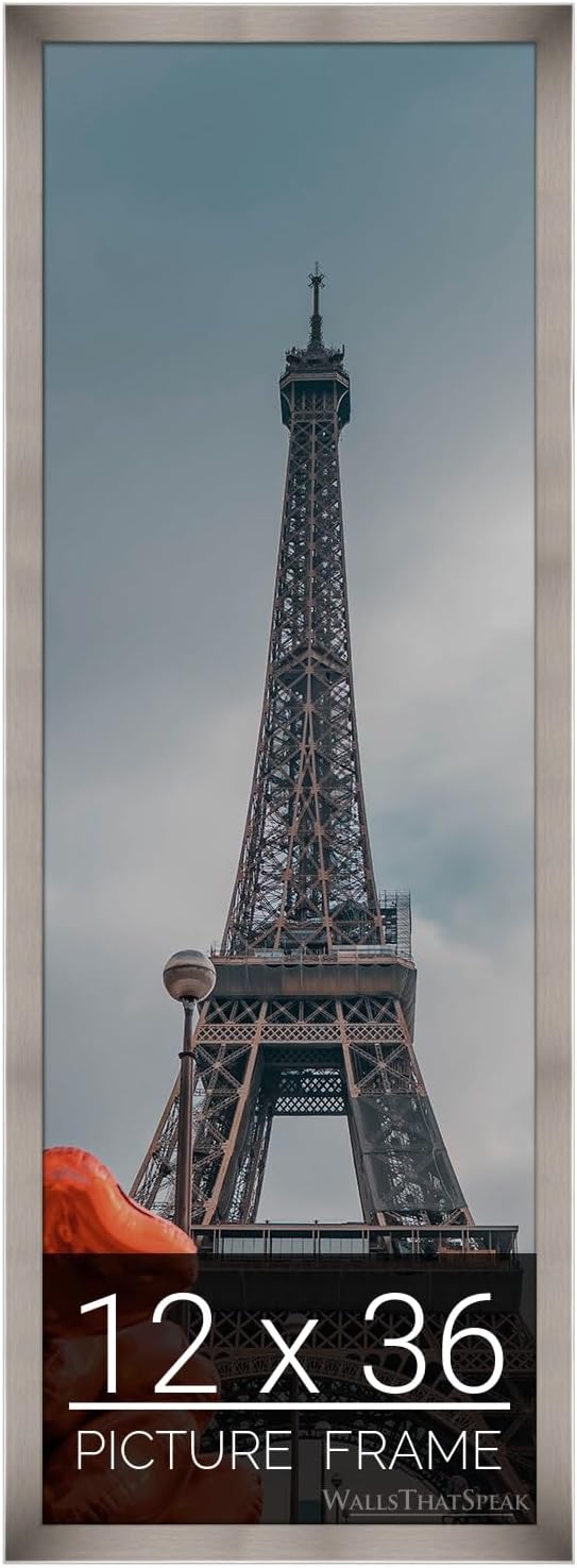 wallsthatspeak 12x36 Stainless Picture Frame for Puzzles Posters Photos or Artwork
