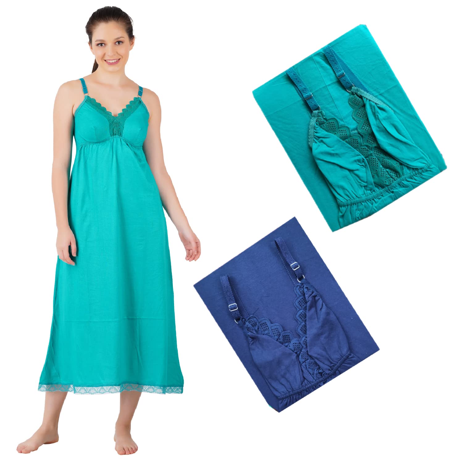 Crala Women's Cotton Bra Sleeveless Long Camisole Slips for Nighty/Kurtis - Pack of 2 - Review, Price and Buying Guide