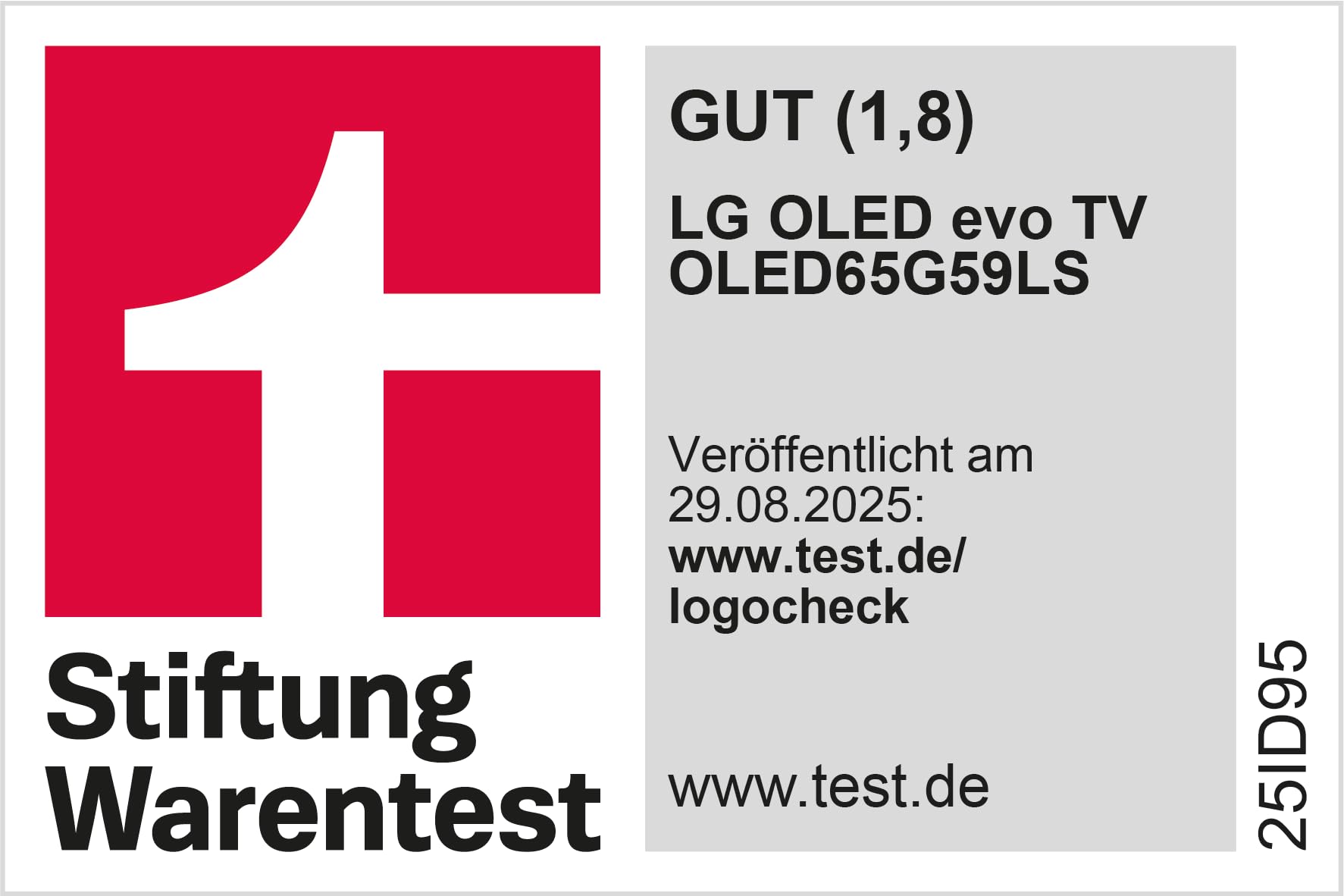 LG OLED65G59LS TV 65 Zoll (165 cm) 4K OLED evo AI TV (α11 Gen2 4K AI Prozessor, webOS 25, 120Hz (VRR bis zu 165Hz)) [Modelljahr 2025]