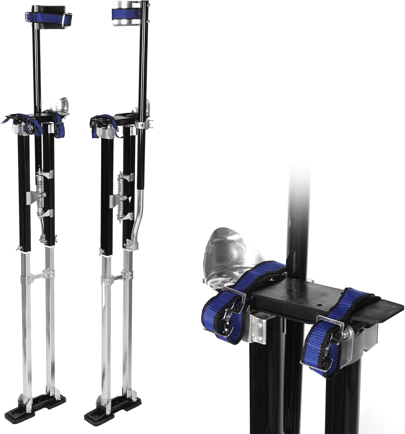 Generic 48-60 Inch Aluminum Painting Tool Stilt Adjustable Heights Drywall Painting Stilts for Ceiling Sheetrock Taping Parade Costume