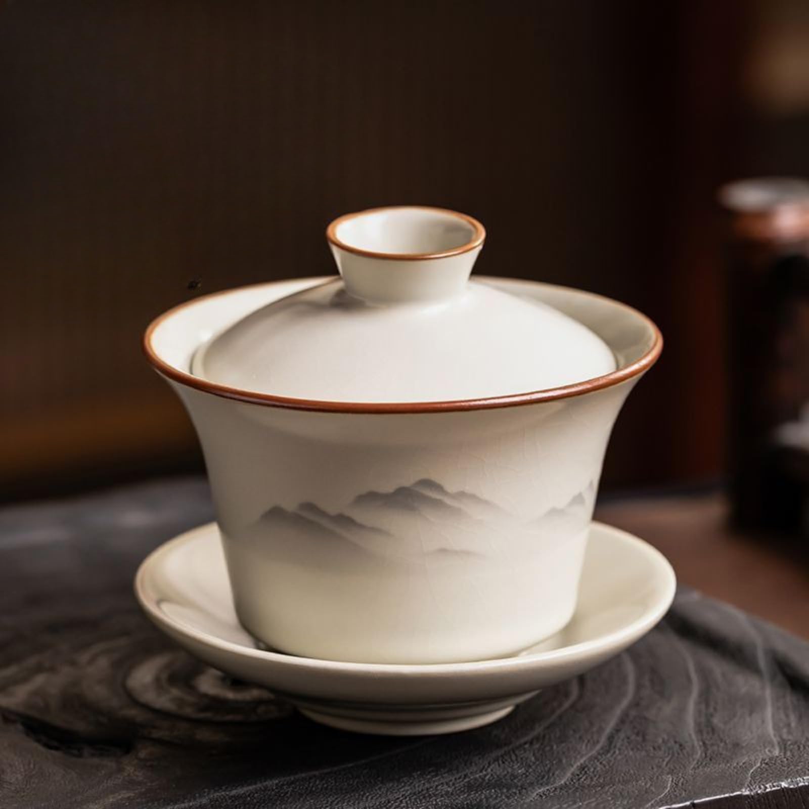 Ru Kiln Ceramics Gaiwan, 160 ml 153 g, domowa miska do herbaty Kung Fu zestaw do herbaty