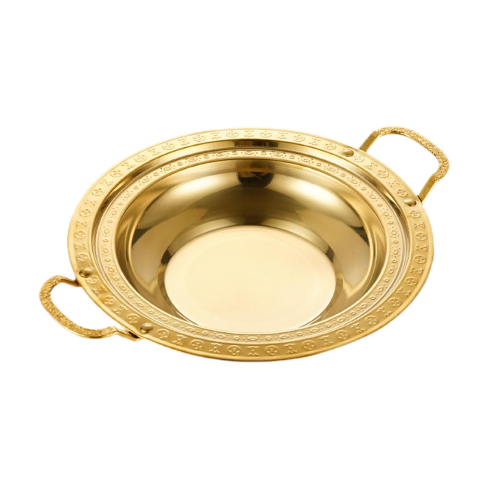 Wok en acier inoxydable 30 cm pour friture et casserole double rebord