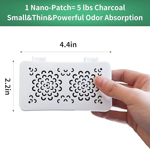 Miniatura 4 de NonScents - Desodorizador para nevera y refrigerador, carbón activado con bambú natural, removedor de olores para refrigeradores, congeladores,