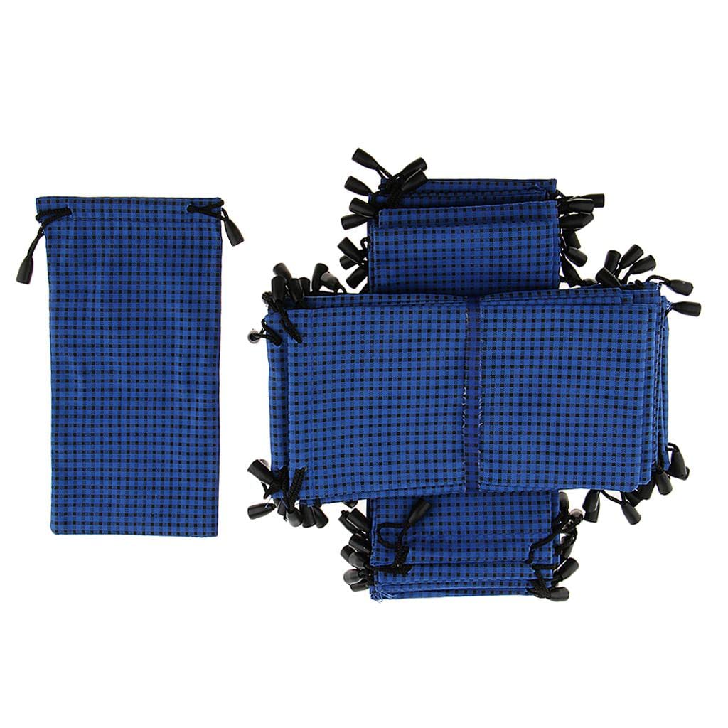20 Pieces Waterproof Sunglasses Reading Eyeglasses Storage Bag Pouch Blue-image-34
