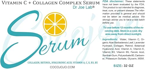 Miniatura 3 de 1 Serum de vitamina C 26 Colágeno Retinol Ácido Hialurónico Vitamina A C E B3 B5 Aloe Vera a granel Múltiples propósitos Cara Piel Ultra Hidratante