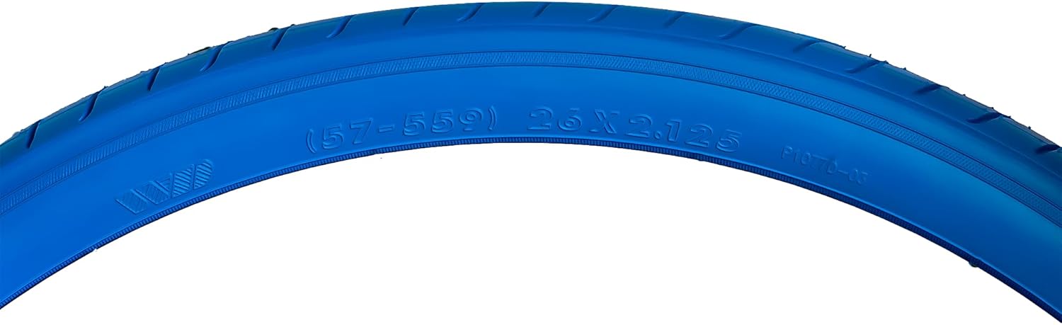 26"x2.125" Bike Tires +Lever - Fits Beach Cruiser, E-Bike & Mountain Bikes, MTB, Non-Foldable, Puncture Resistant