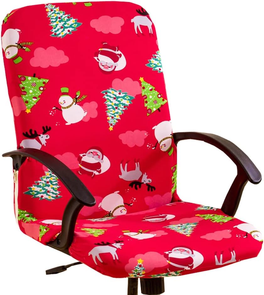Gardaner Christmas Stretch Office Chair Cover Slipcover