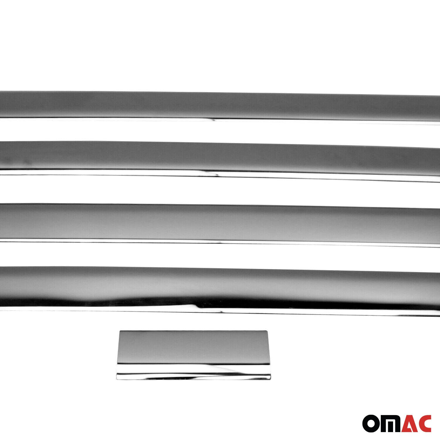 OMAC Seitentürleiste Türschutz kompatibel mit VW Transporter T5 2003-2015 Kurzer Chrom Dunkel 5X